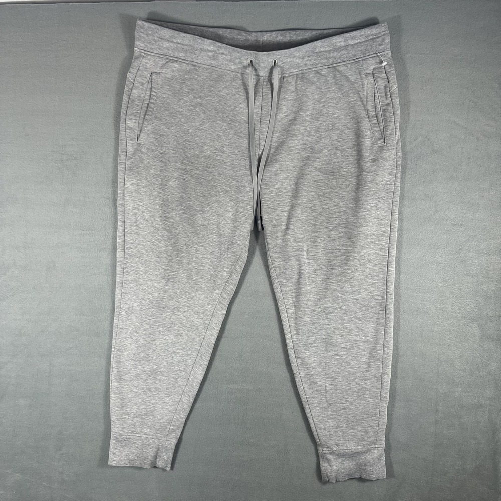 Athletic Works Women's Grey Jogger Sweatpants XL (16-18) Elastic Waist